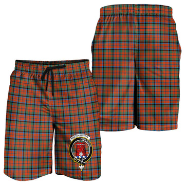 MacNaughton Ancient Tartan Mens Shorts with Family Crest