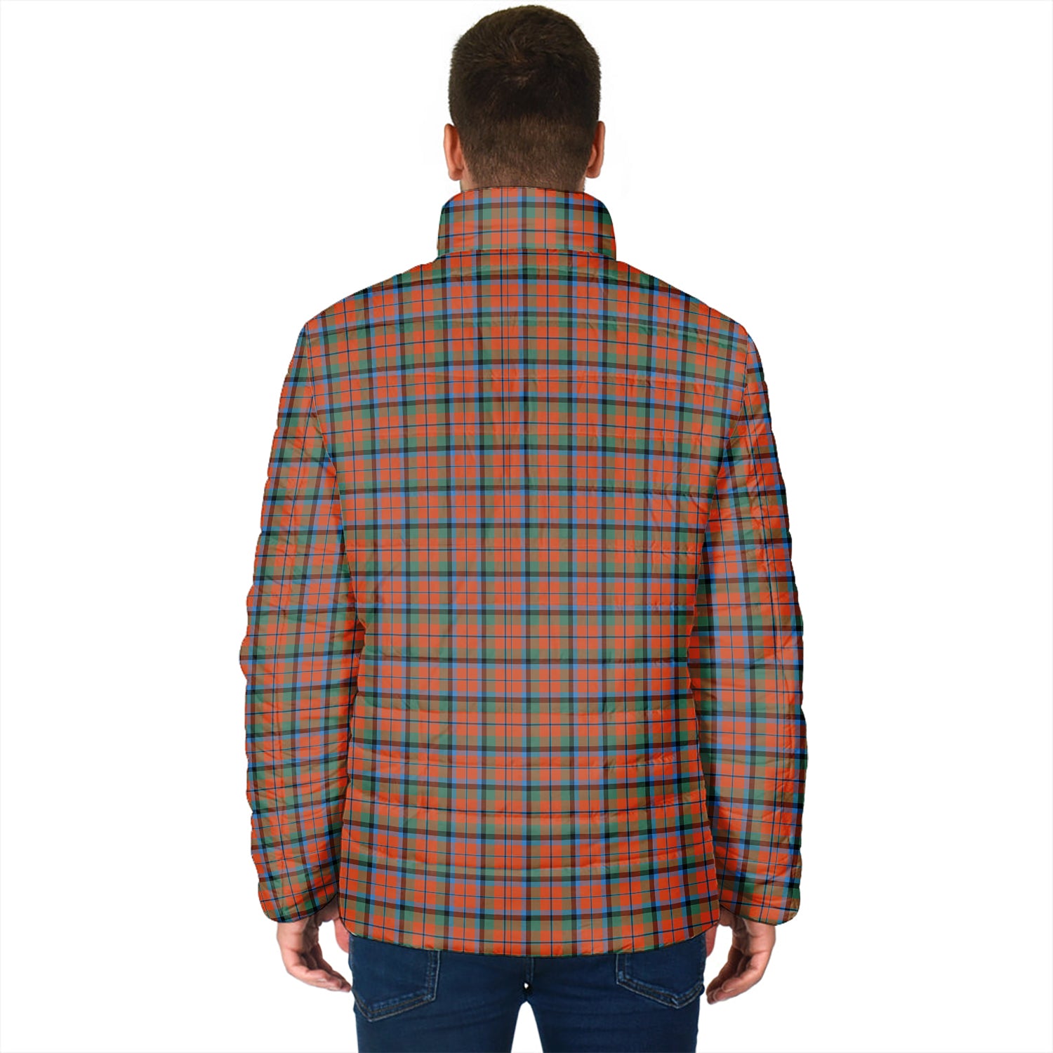 MacNaughton Ancient Tartan Padded Jacket with Family Crest - Tartan Vibes Clothing