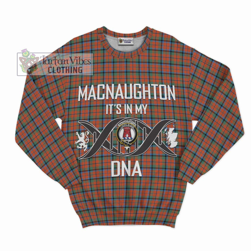 MacNaughton Ancient Tartan Sweatshirt with Family Crest DNA In Me Style - Tartanvibesclothing Shop