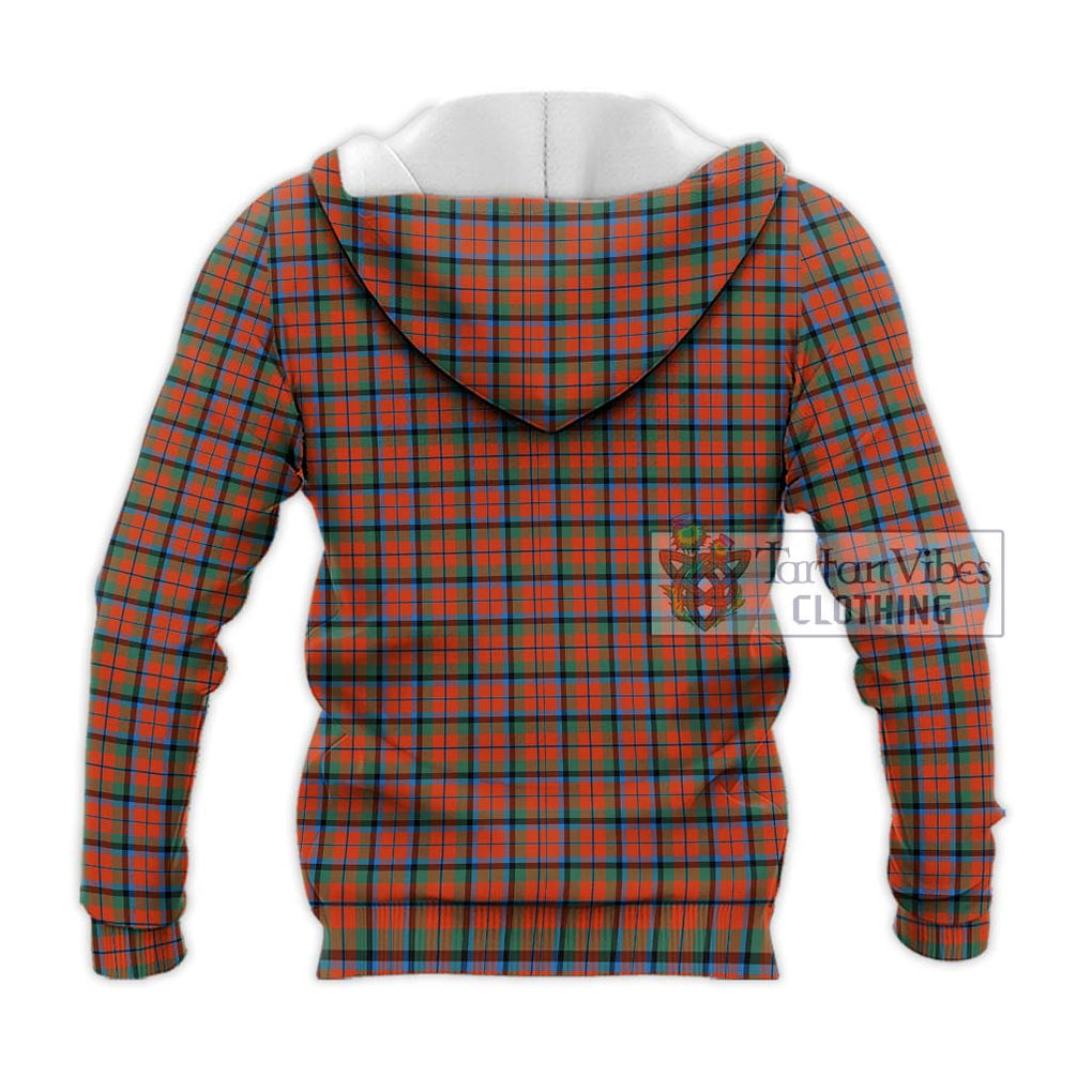 MacNaughton Ancient Tartan Knitted Hoodie with Family Crest DNA In Me Style - Tartanvibesclothing Shop