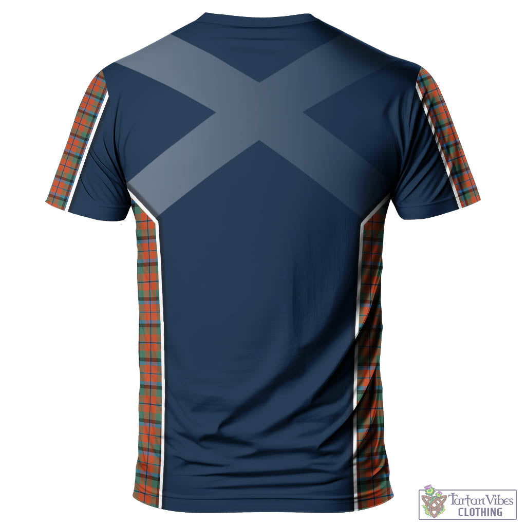 Tartan Vibes Clothing MacNaughton Ancient Tartan T-Shirt with Family Crest and Lion Rampant Vibes Sport Style