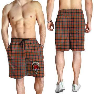 MacNaughton Ancient Tartan Mens Shorts with Family Crest