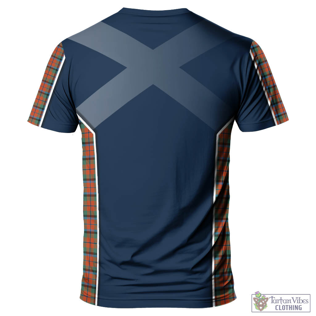 Tartan Vibes Clothing MacNaughton Ancient Tartan T-Shirt with Family Crest and Scottish Thistle Vibes Sport Style