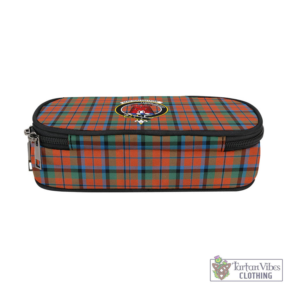 Tartan Vibes Clothing MacNaughton Ancient Tartan Pen and Pencil Case with Family Crest