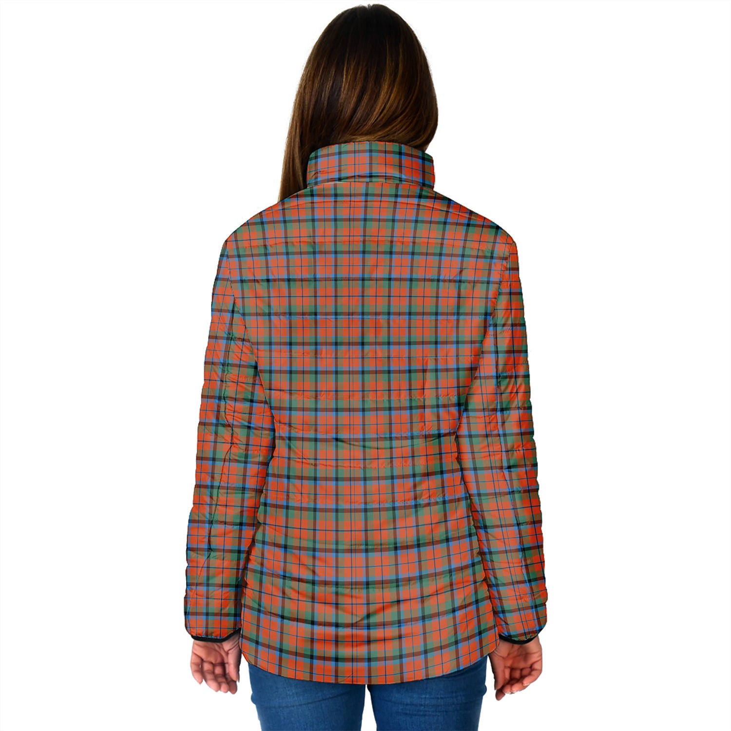 MacNaughton Ancient Tartan Padded Jacket with Family Crest - Tartan Vibes Clothing