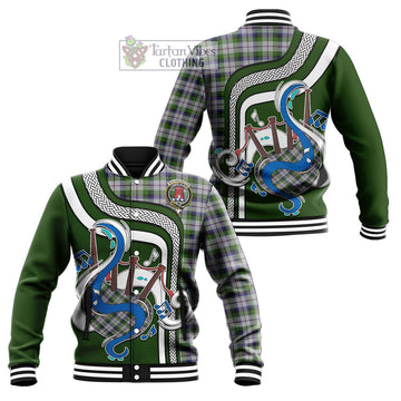 MacNaughton Dress Tartan Baseball Jacket with Epic Bagpipe Style