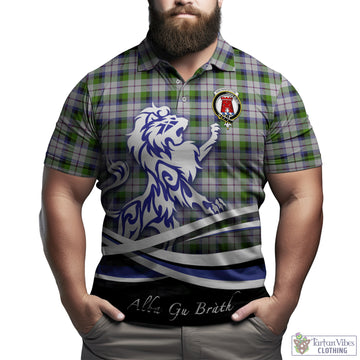 MacNaughton Dress Tartan Polo Shirt with Alba Gu Brath Regal Lion Emblem