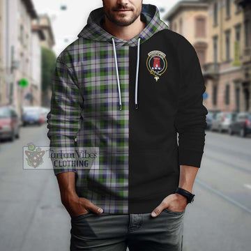 MacNaughton Dress Tartan Hoodie with Family Crest and Half Of Me Style