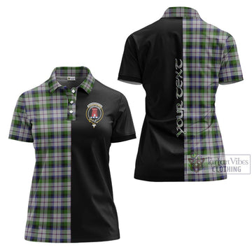 MacNaughton Dress Tartan Women's Polo Shirt with Family Crest and Half Of Me Style