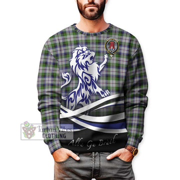 MacNaughton Dress Tartan Sweatshirt with Alba Gu Brath Regal Lion Emblem