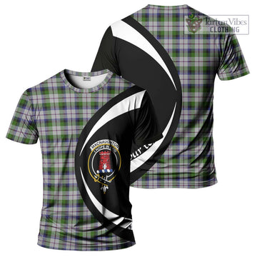 MacNaughton Dress Tartan T-Shirt with Family Crest Circle Style