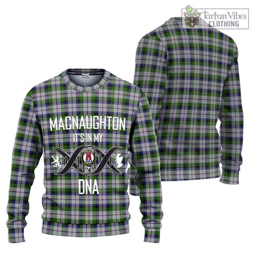 MacNaughton Dress Tartan Ugly Sweater with Family Crest DNA In Me Style