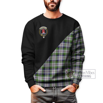 MacNaughton Dress Tartan Sweatshirt with Family Crest and Military Logo Style