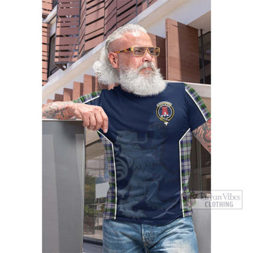 MacNaughton Dress Tartan Cotton T-shirt with Family Crest and Lion Rampant Vibes Sport Style