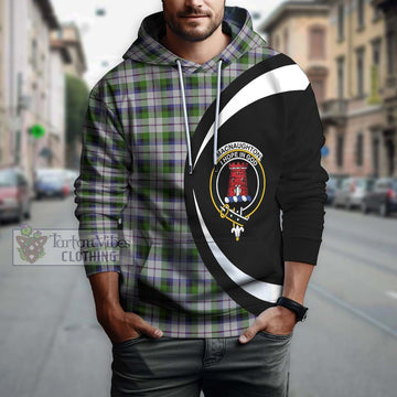 MacNaughton Dress Tartan Hoodie with Family Crest Circle Style