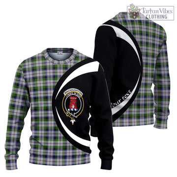 MacNaughton Dress Tartan Ugly Sweater with Family Crest Circle Style