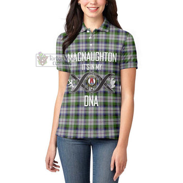 MacNaughton Dress Tartan Women's Polo Shirt with Family Crest DNA In Me Style