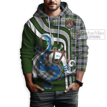 MacNaughton Dress Tartan Hoodie with Epic Bagpipe Style