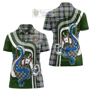 MacNaughton Dress Tartan Women's Polo Shirt with Epic Bagpipe Style