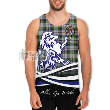 MacNaughton Dress Tartan Men's Tank Top with Alba Gu Brath Regal Lion Emblem