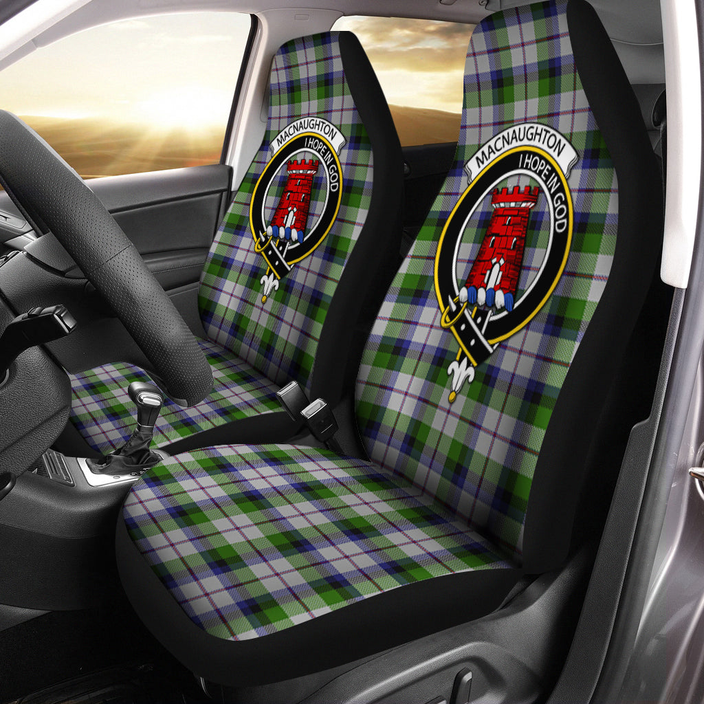 MacNaughton Dress Tartan Car Seat Cover with Family Crest One Size - Tartanvibesclothing