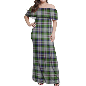 MacNaughton Dress Tartan Off Shoulder Long Dress