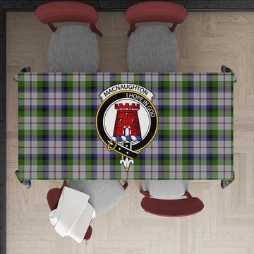 MacNaughton Dress Tartan Tablecloth with Family Crest