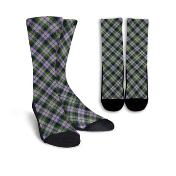 MacNaughton Dress Tartan Crew Socks Cross Tartan Style