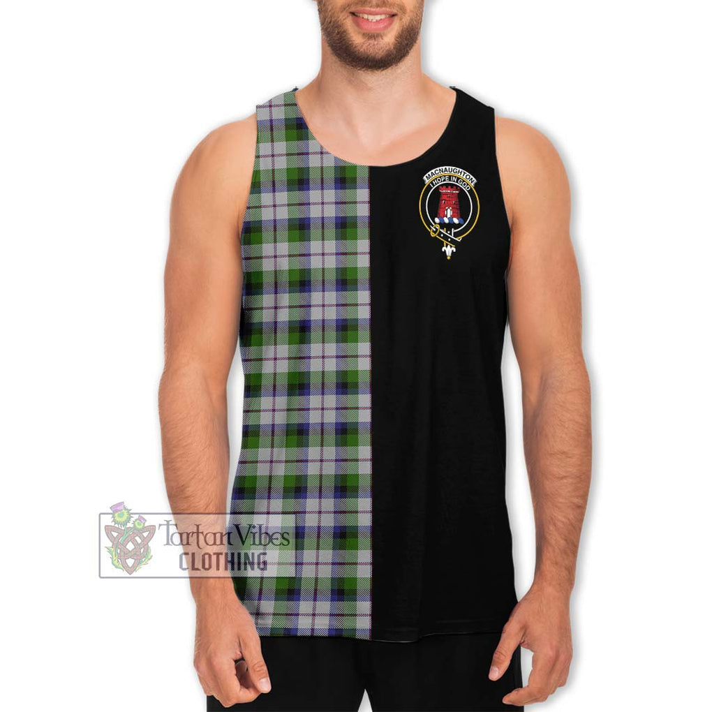 MacNaughton Dress Tartan Men's Tank Top with Family Crest and Half Of Me Style Men - Tartanvibesclothing Shop