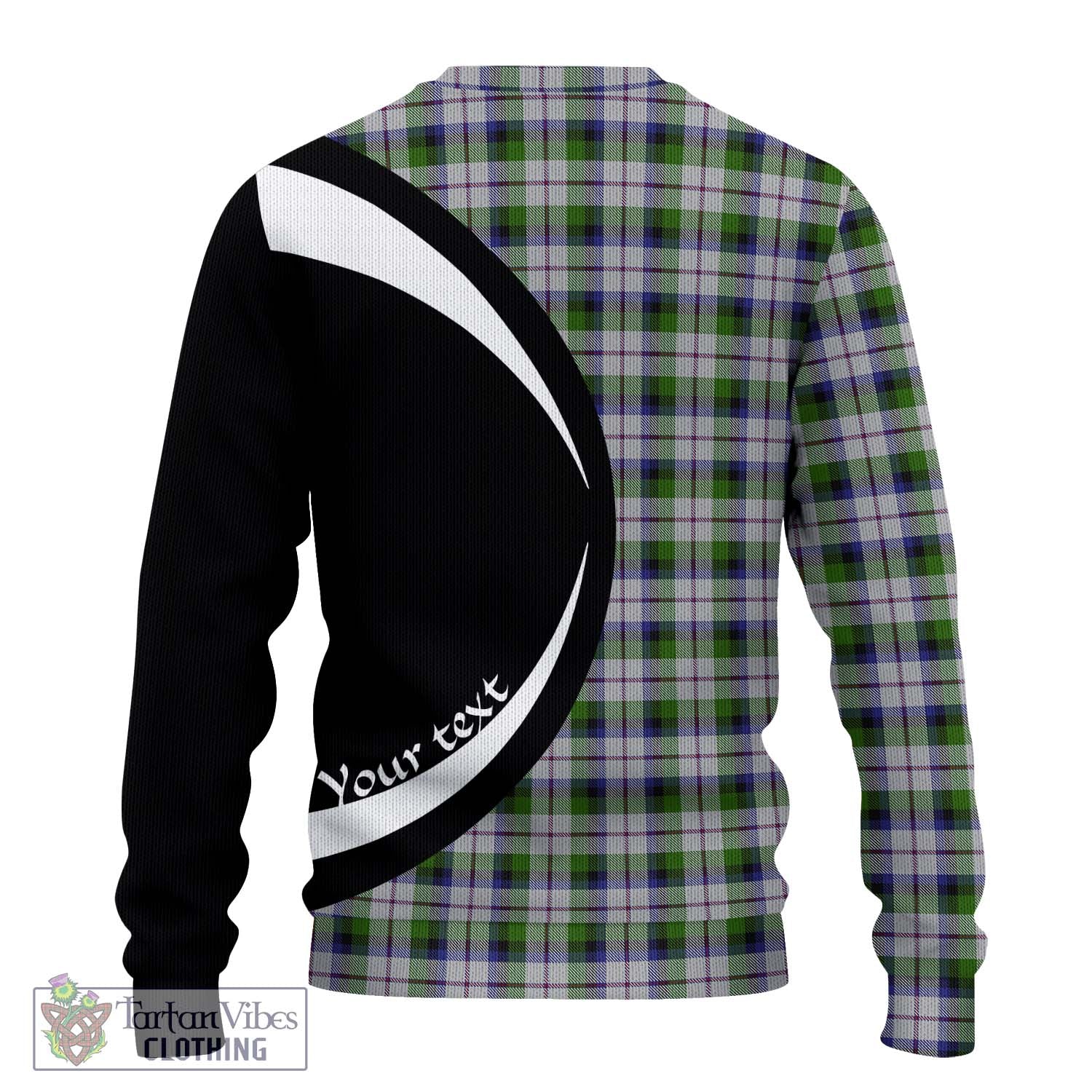 MacNaughton Dress Tartan Knitted Sweater with Family Crest Circle Style - Tartan Vibes Clothing