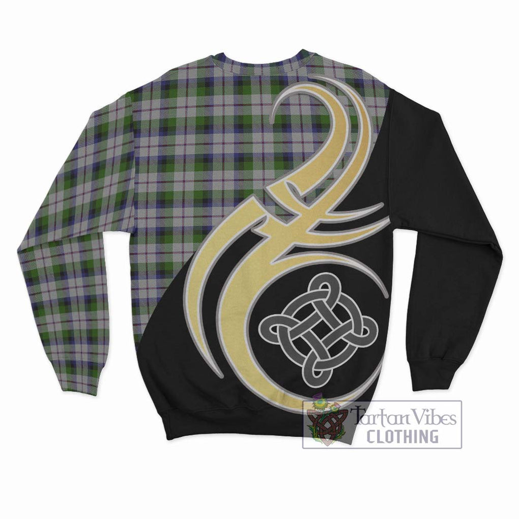 MacNaughton Dress Tartan Sweatshirt with Family Crest and Celtic Symbol Style - Tartan Vibes Clothing