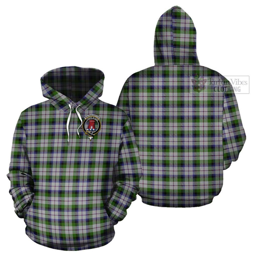 MacNaughton Dress Tartan Cotton Hoodie with Family Crest Pullover Hoodie - Tartan Vibes Clothing