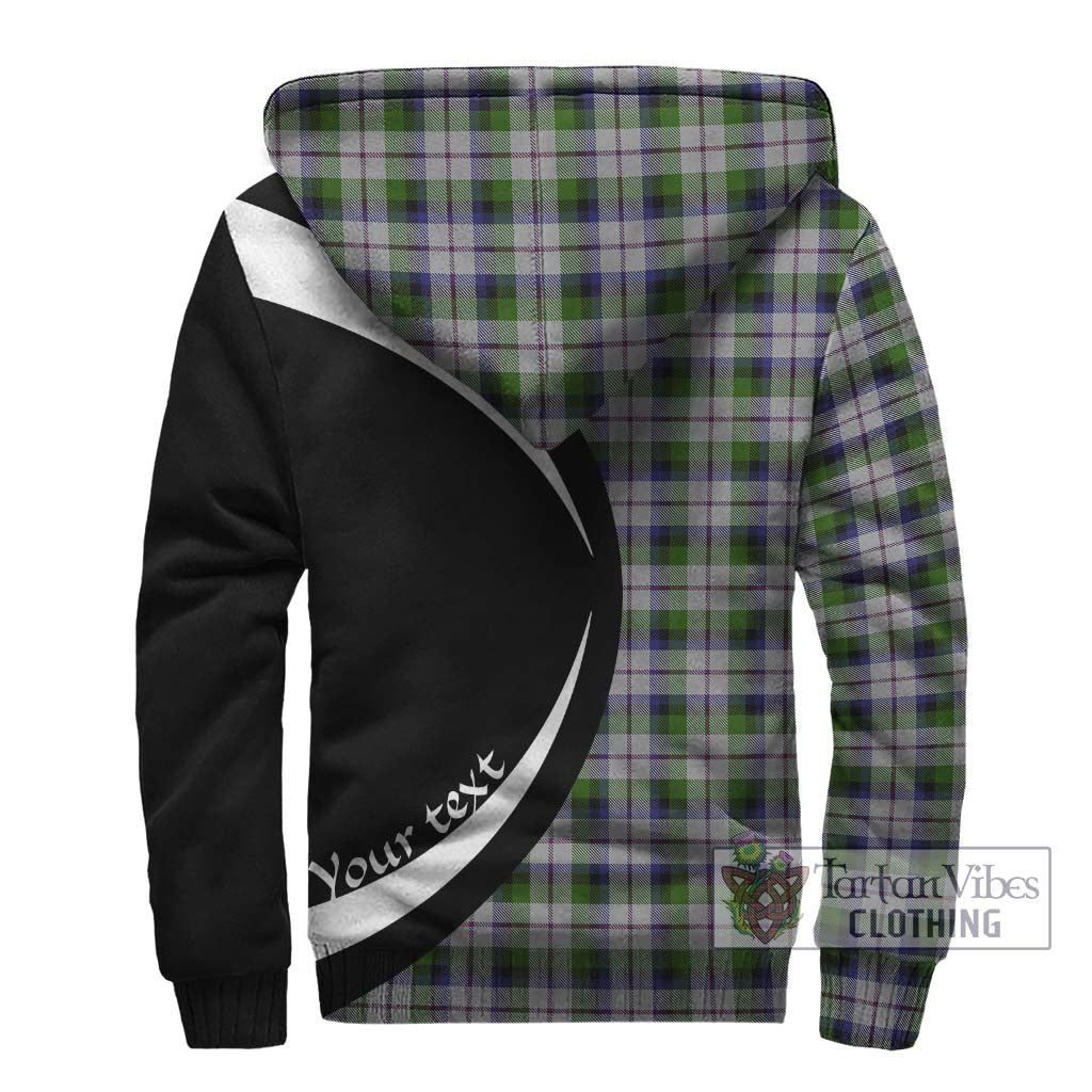 MacNaughton Dress Tartan Sherpa Hoodie with Family Crest Circle Style - Tartan Vibes Clothing