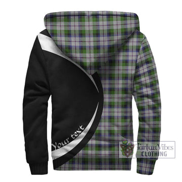 MacNaughton Dress Tartan Sherpa Hoodie with Family Crest Circle Style