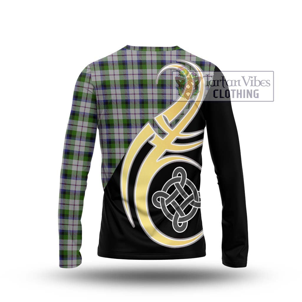 MacNaughton Dress Tartan Long Sleeve T-Shirt with Family Crest and Celtic Symbol Style - Tartan Vibes Clothing