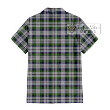 MacNaughton Dress Tartan Short Sleeve Button Shirt with Family Crest DNA In Me Style