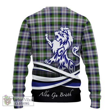 MacNaughton Dress Tartan Ugly Sweater with Alba Gu Brath Regal Lion Emblem