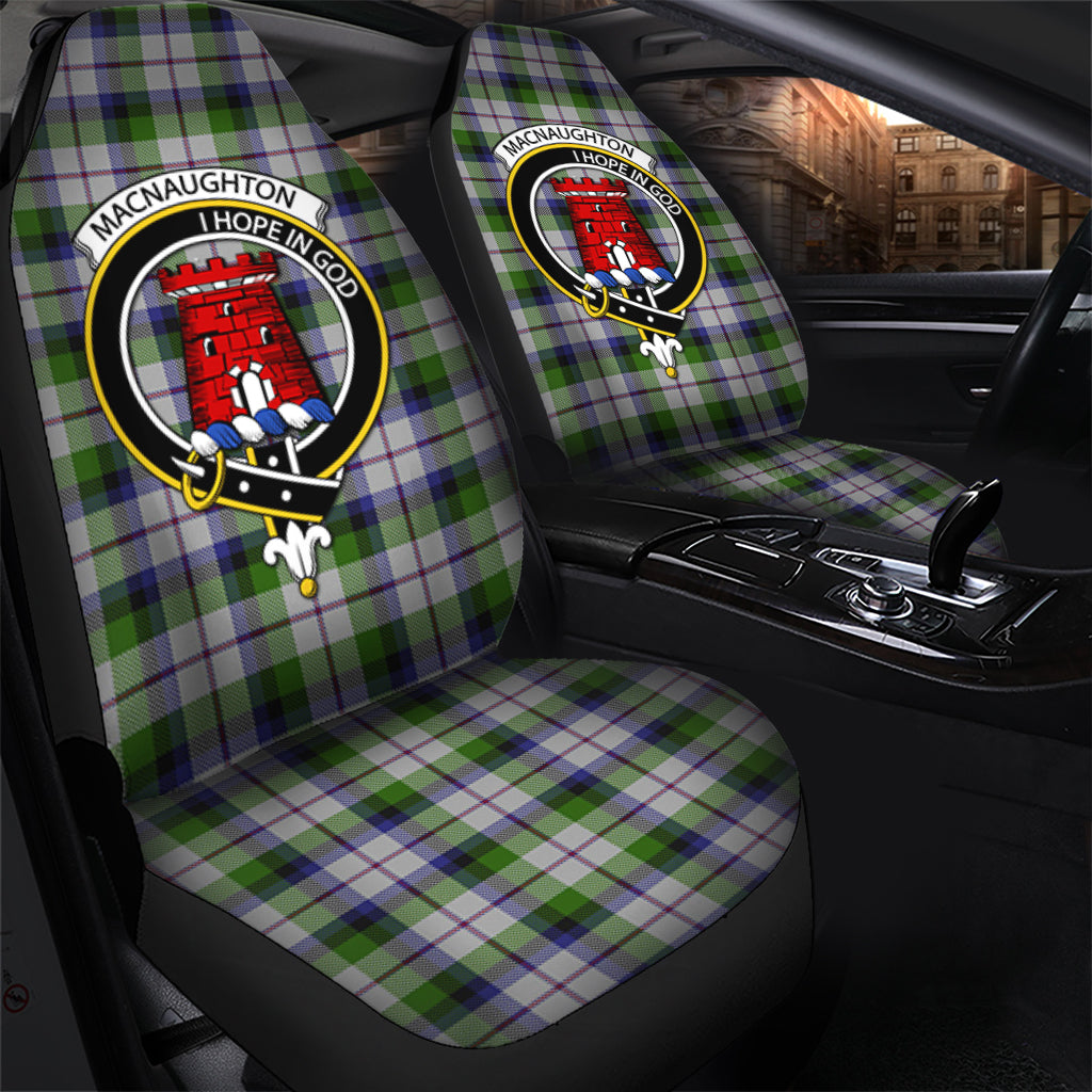 MacNaughton Dress Tartan Car Seat Cover with Family Crest - Tartanvibesclothing