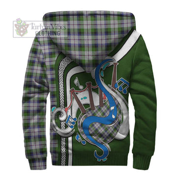 MacNaughton Dress Tartan Sherpa Hoodie with Epic Bagpipe Style