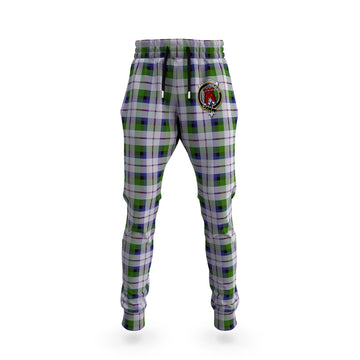 MacNaughton Dress Tartan Joggers Pants with Family Crest