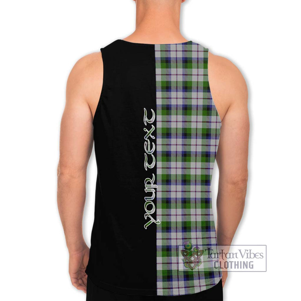 MacNaughton Dress Tartan Men's Tank Top with Family Crest and Half Of Me Style - Tartanvibesclothing Shop