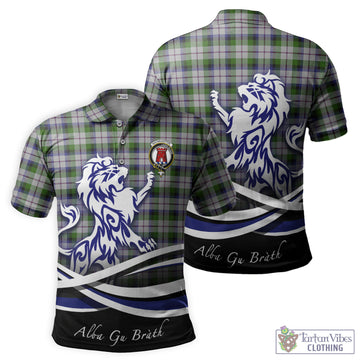 MacNaughton Dress Tartan Polo Shirt with Alba Gu Brath Regal Lion Emblem