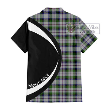 MacNaughton Dress Tartan Short Sleeve Button Up with Family Crest Circle Style