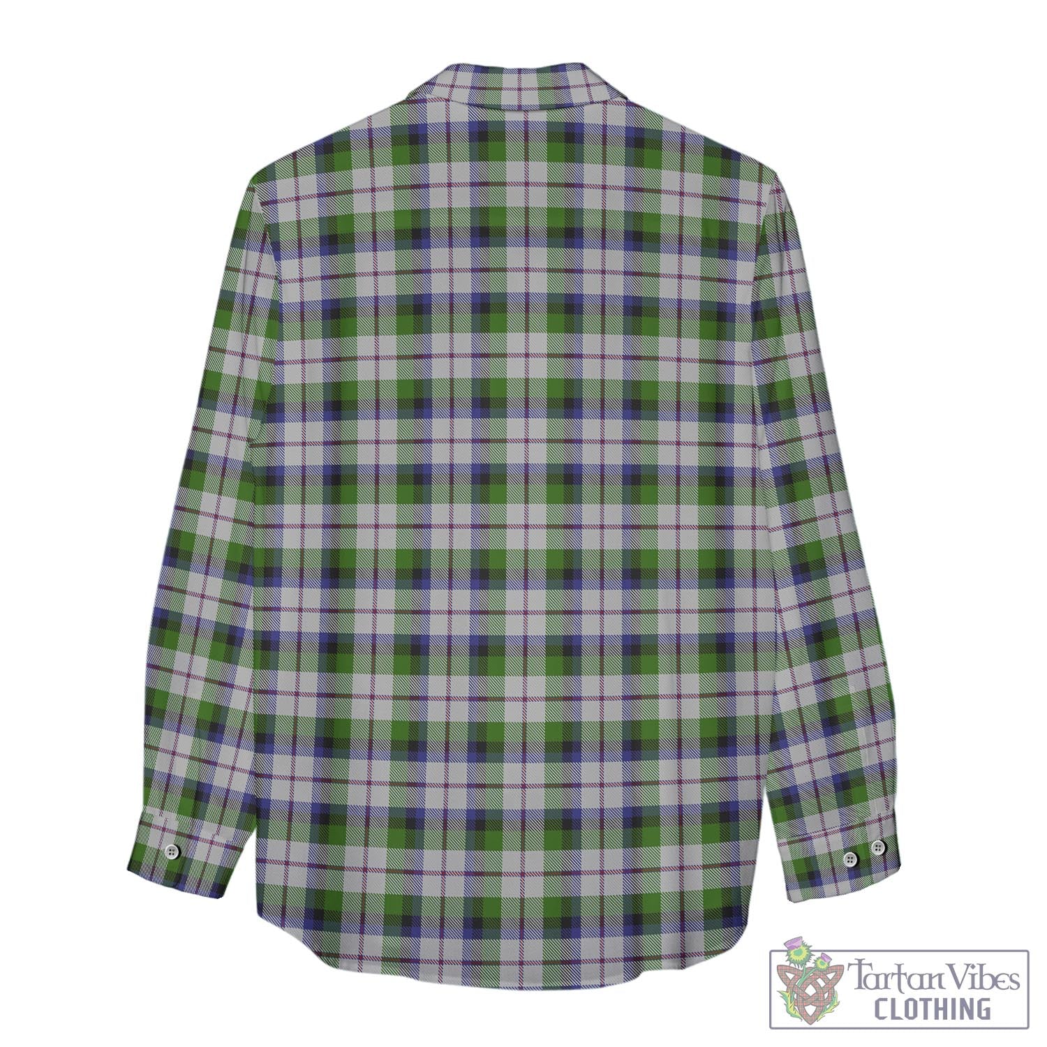 Tartan Vibes Clothing MacNaughton Dress Tartan Womens Casual Shirt with Family Crest