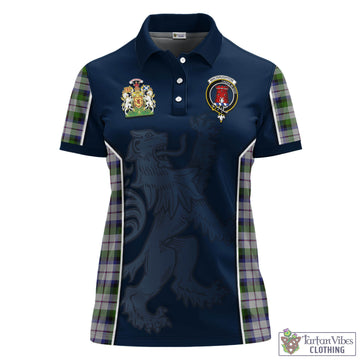 MacNaughton Dress Tartan Women's Polo Shirt with Family Crest and Lion Rampant Vibes Sport Style