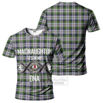 MacNaughton Dress Tartan T-Shirt with Family Crest DNA In Me Style