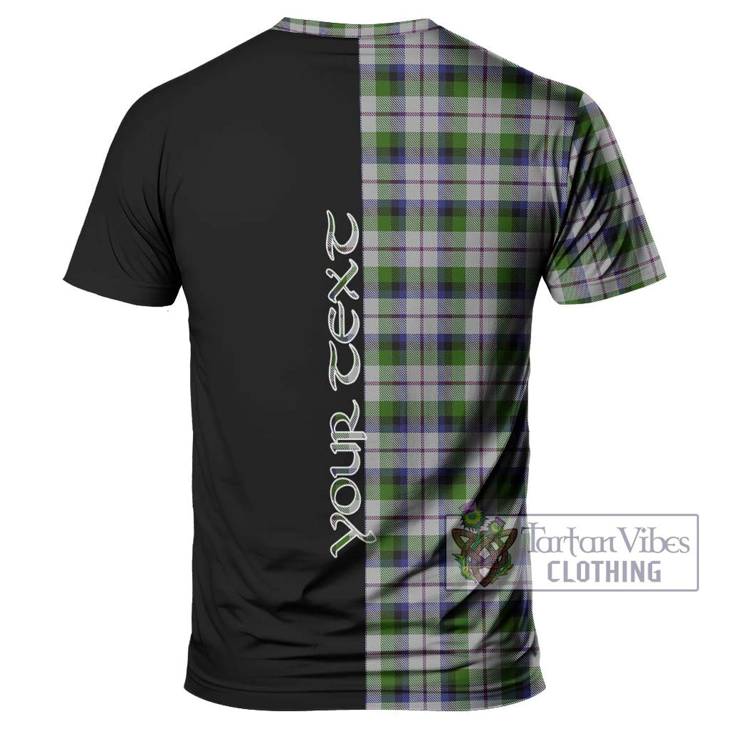 MacNaughton Dress Tartan T-Shirt with Family Crest and Half Of Me Style - Tartanvibesclothing Shop