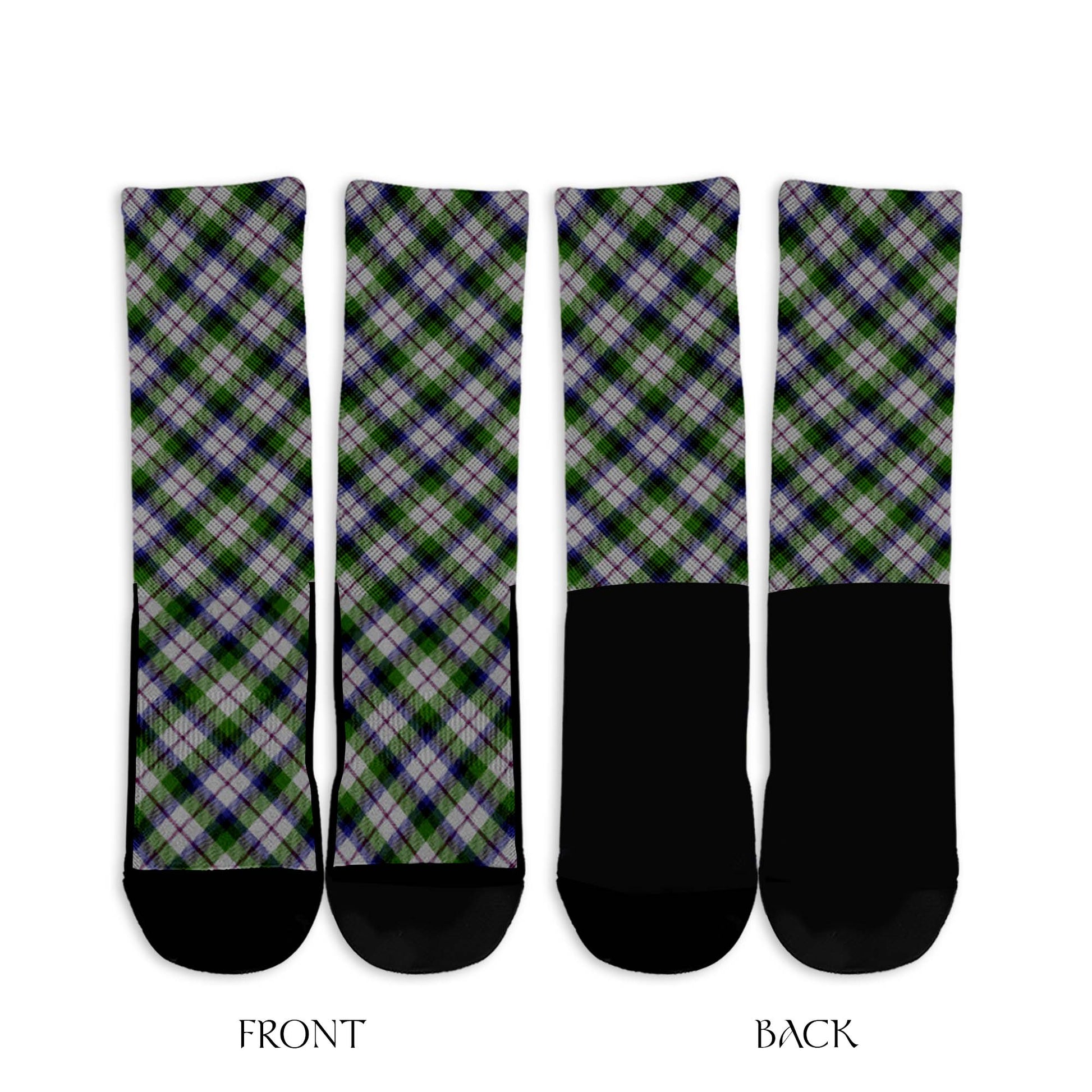 MacNaughton Dress Tartan Crew Socks Cross Tartan Style - Tartanvibesclothing