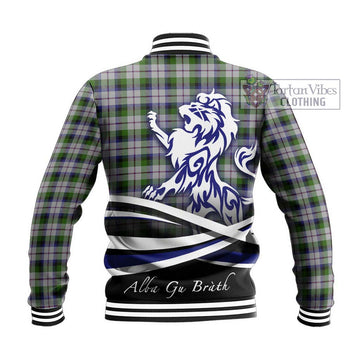 MacNaughton Dress Tartan Baseball Jacket with Alba Gu Brath Regal Lion Emblem