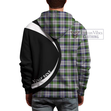 MacNaughton Dress Tartan Hoodie with Family Crest Circle Style